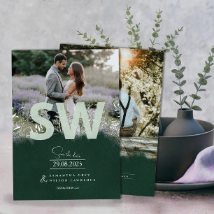 Nature-Inspired Botanical Greenery Save the Date Invitation