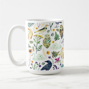 Nature-Inspired Botanical Pattern Decorative Throw Coffee Mug