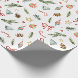 Nature Inspired Christmas Holiday Wrapping Paper