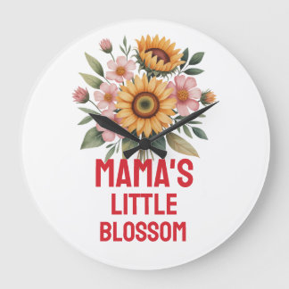 Nature-Inspired Colourful Sunflower Nursery Large Clock