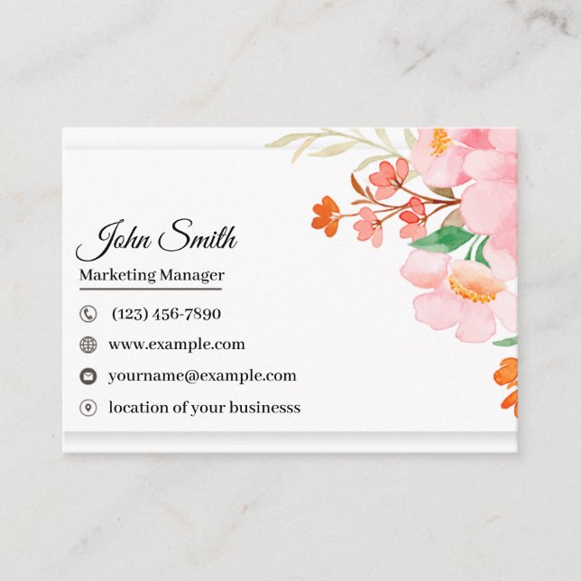 Nature-Inspired : Custom Business Card (Front)