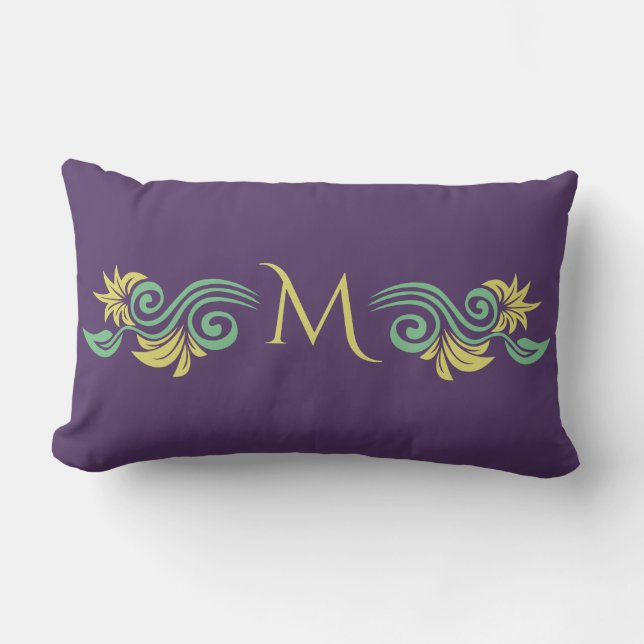 Nature-Inspired custom monogram throw pillows (Front)