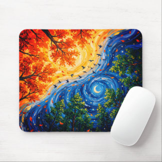Nature Inspired Day Night Mouse Pad