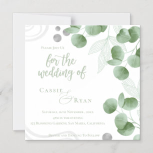 Nature-Inspired Eucalyptus Wedding invitation