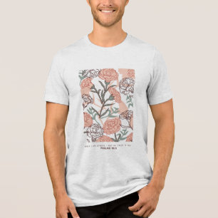 Nature Inspired Floral: Carnation Flower Pattern Tri-Blend Shirt