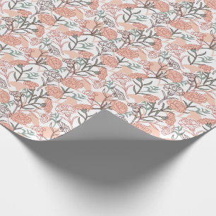Nature Inspired Floral: Carnation Flower Pattern Wrapping Paper