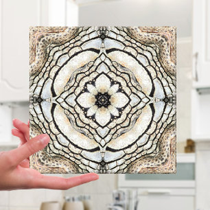 Nature Inspired Geometric Abstract Ceramic Tile