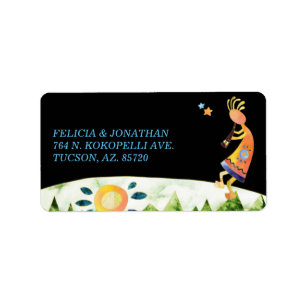 Nature Inspired Kokopelli Wedding Return Address Label
