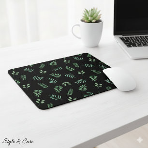 Nature-Inspired Leaf Print Mouse Pad for Desk