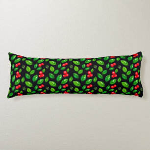 Nature-Inspired Pattern With Vibrant Green Leaves Body Cushion
