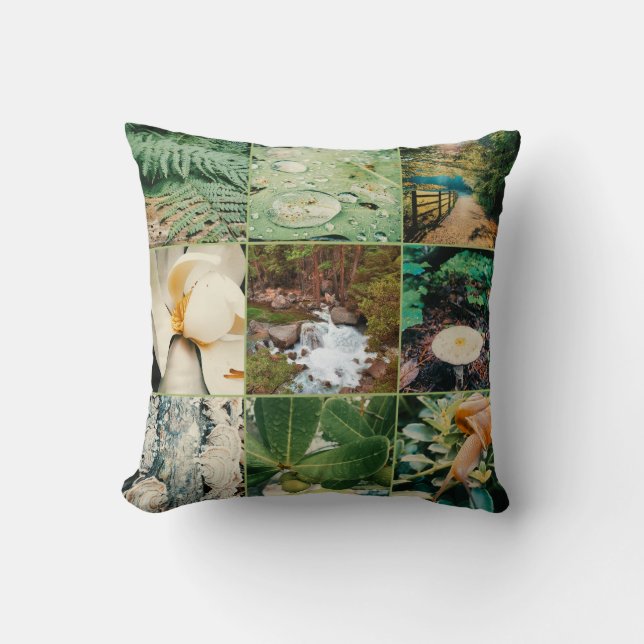 Nature inspired Photo Throw Pillow (Front)