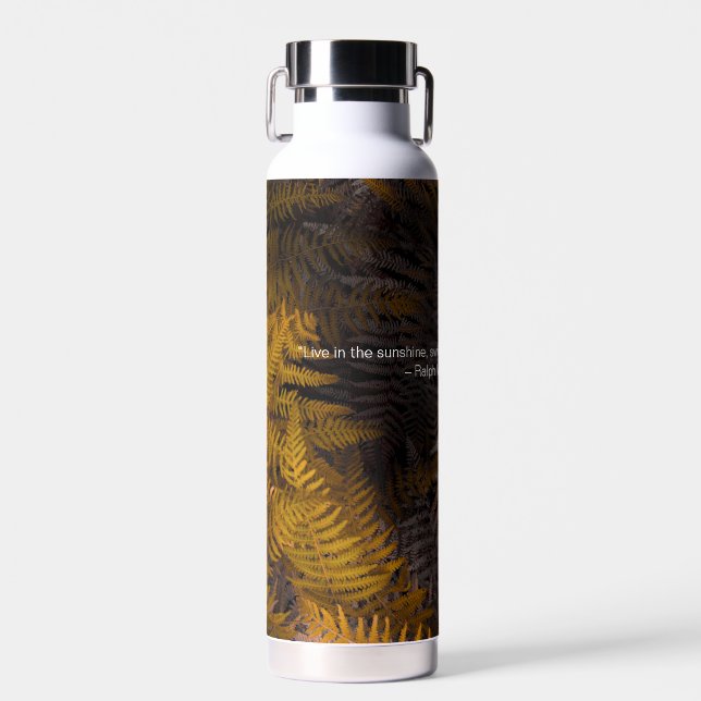 Nature Inspired Quote Water Bottle (Front)