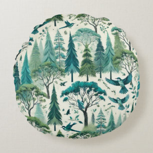 Nature-Inspired Seamless Design Round Cushion