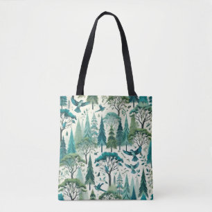 Nature-Inspired Seamless Design Tote Bag