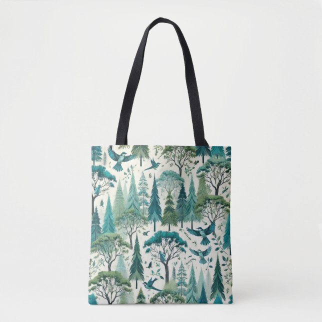 Nature-Inspired Seamless Design Tote Bag (Front)