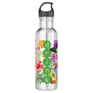 Nature-Inspired Tumbler Wrap – Watercolor Flowers  710 Ml Water Bottle