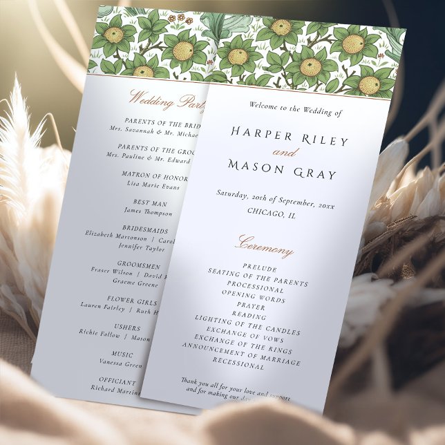 Nature-Inspired Wedding Ceremony Program (Creator Uploaded)