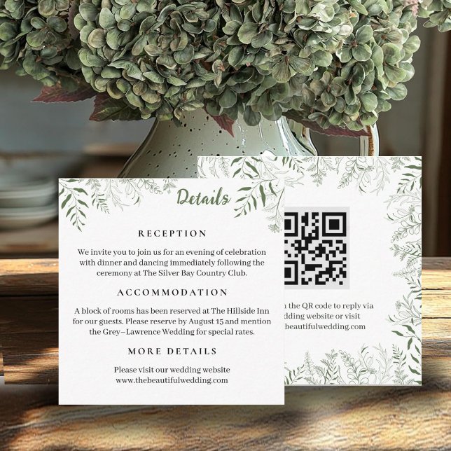 Nature Inspired Wedding Info Cards (Creator Uploaded)