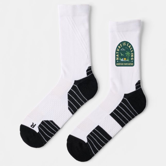 Nature Is Calling – Adventure Starts Outside Socks (Left)