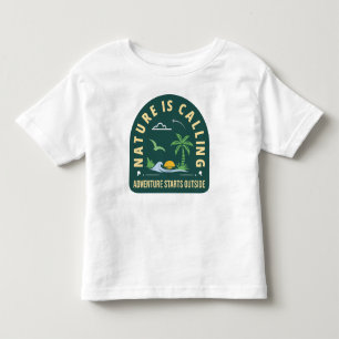 Nature Is Calling – Adventure Starts Outside Toddler T-Shirt