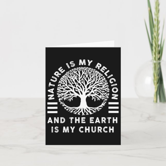 Nature Is My Religion Earth Is My Church Native Am Card (Front)