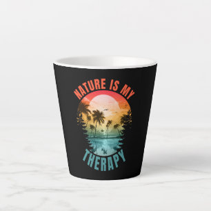 Nature is my therapy summer outdoor gift latte mug