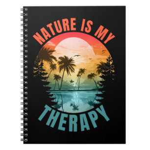 Nature is my therapy summer outdoor gift notebook
