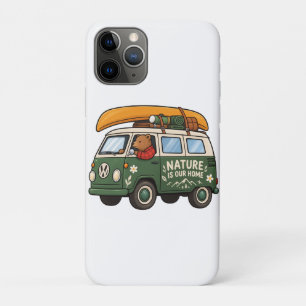 Nature Is Our Home Camper Van Camping Adventure De iPhone 11 Pro Case