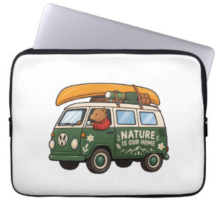 Nature Is Our Home Camper Van Camping Adventure De Laptop Sleeve