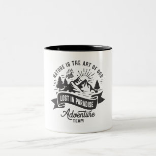 Nature is The Art Of God Lost in Paradise Two-Tone Coffee Mug