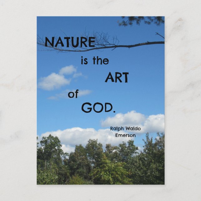 Nature is the Art of God. Postcard (Front)