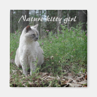 Nature kitty girl magnet