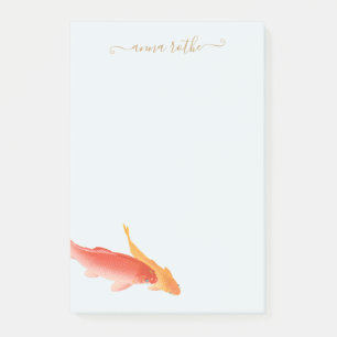 Nature Koi Fish Personalised Post-it Notes