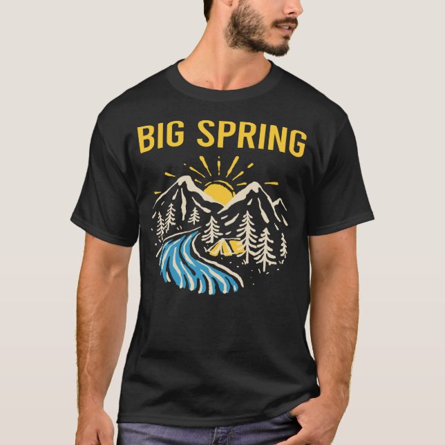Nature Landscape Big Spring T-Shirt (Front)