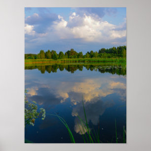 Nature Landscape Lake Scenery Belarus Poster
