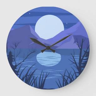 Nature landscape large clock