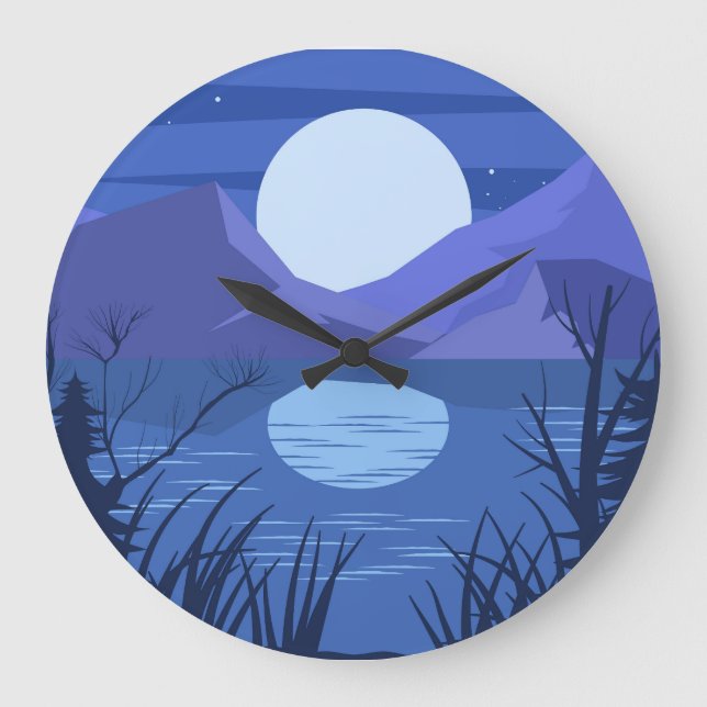 Nature landscape large clock (Front)