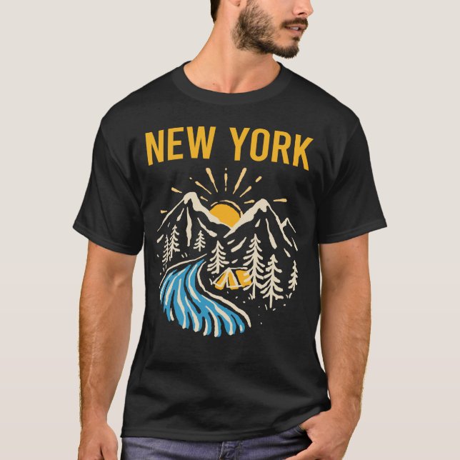 Nature Landscape New York T-Shirt (Front)