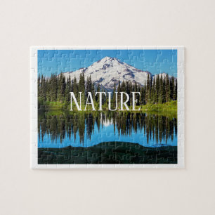Nature Landscape Puzzle Mountain, Trees & Lake