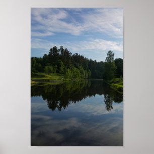 Nature Landscape River Canal Belarus Poster