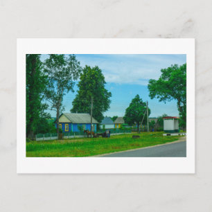 Nature Landscape Rural Scenery Village Road Postcard