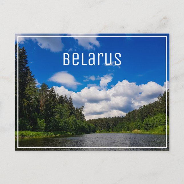 Nature Landscape Scenery Canal Sky Belarus Postcard (Front)