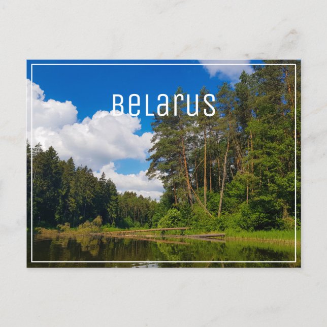 Nature Landscape Scenery Canal Sky Belarus Postcard (Front)