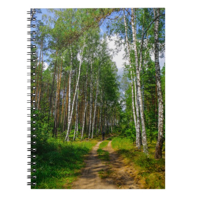 Nature Landscape Scenery Forest Birch Tree Belarus Notebook (Front)