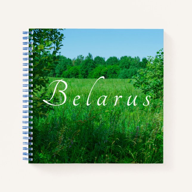 Nature Landscape Scenery Green Field Forest Notebook (Front)