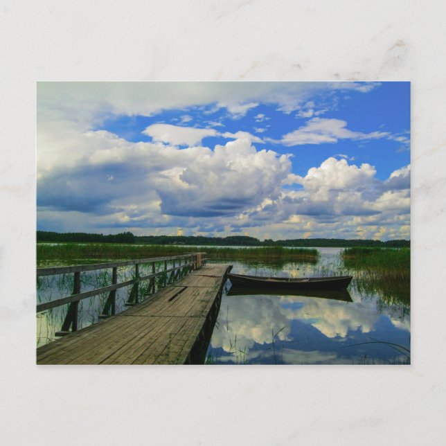 Nature Landscape Scenery Lake Sky Belarus Postcard (Front)