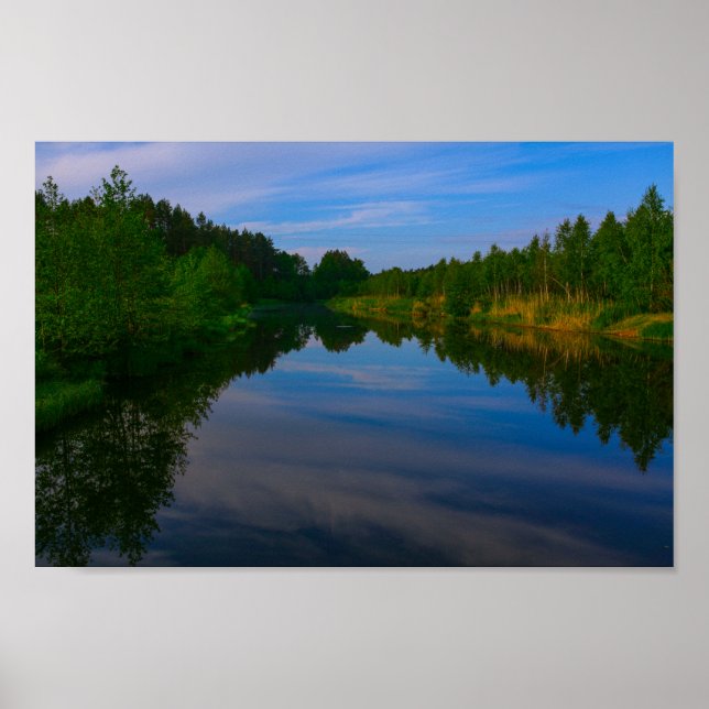 Nature Landscape Scenery Lake Sky Belarus Poster (Front)