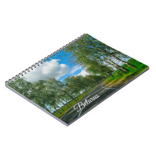 Nature Landscape Scenery Rural Belarus Birch Trees Notebook