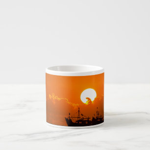 Nature Landscape Sunset with Boat-68465 Espresso Cup