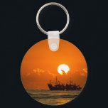 Nature Landscape Sunset with Boat-68465 Key Ring<br><div class="desc">Nature Landscape Sunset with Boat-68465</div>